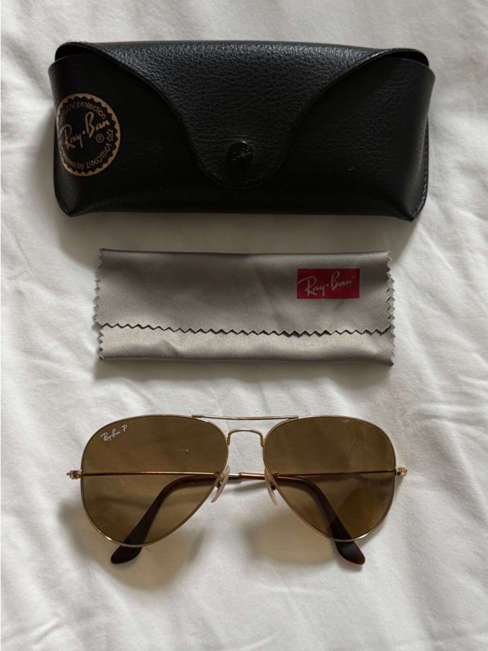 Ray-Ban Aviator Sunglasses Gold Frame with Brown Lenses